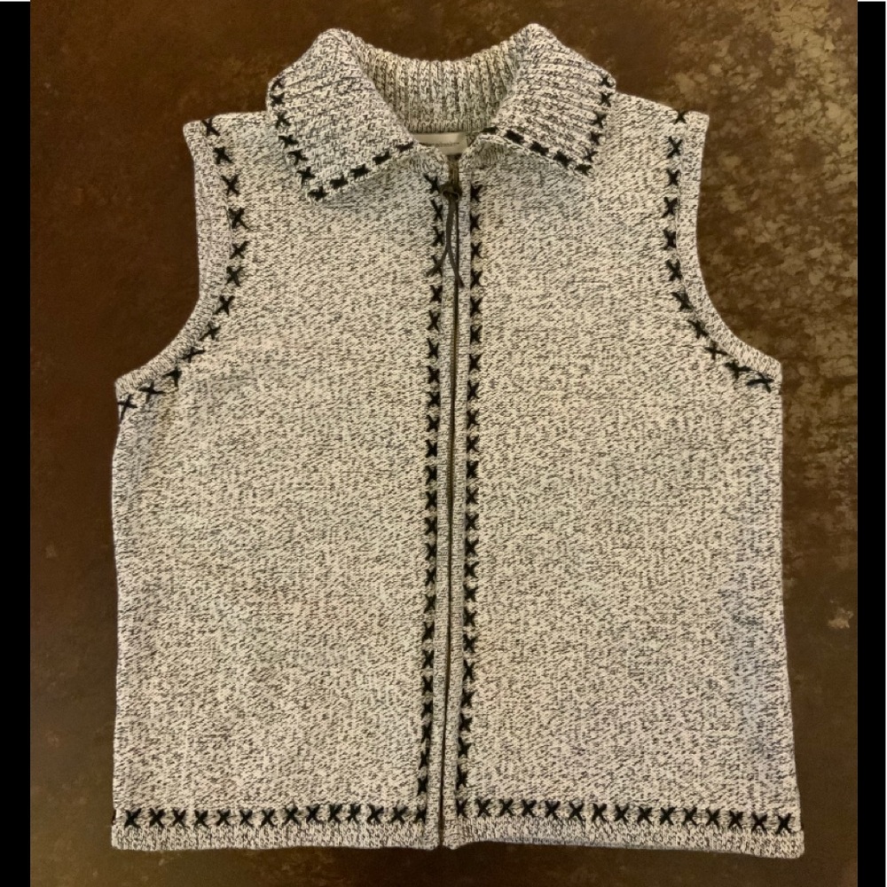 Christopher & Banks sweater vest full zip
